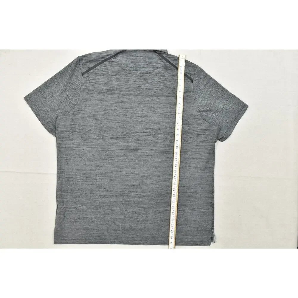 Adidas Golf Polo Shirt Gray Heather Short Sleeve Mens 2XL XXL Stretch Performanc